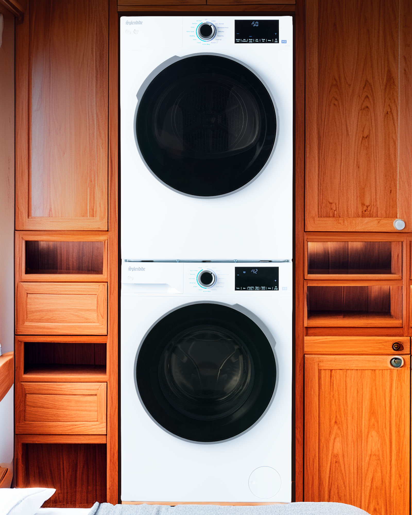 Splendide stackable washer and dryer pair